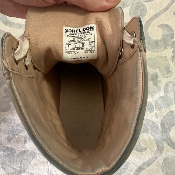 Sorel Beige and Gray Wedge Boots - Picture 5 of 8